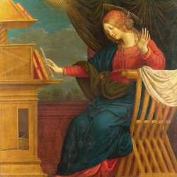Wall art print and canvas. Gaudenzio Ferrari, The Annunciation, The Virgin Mary