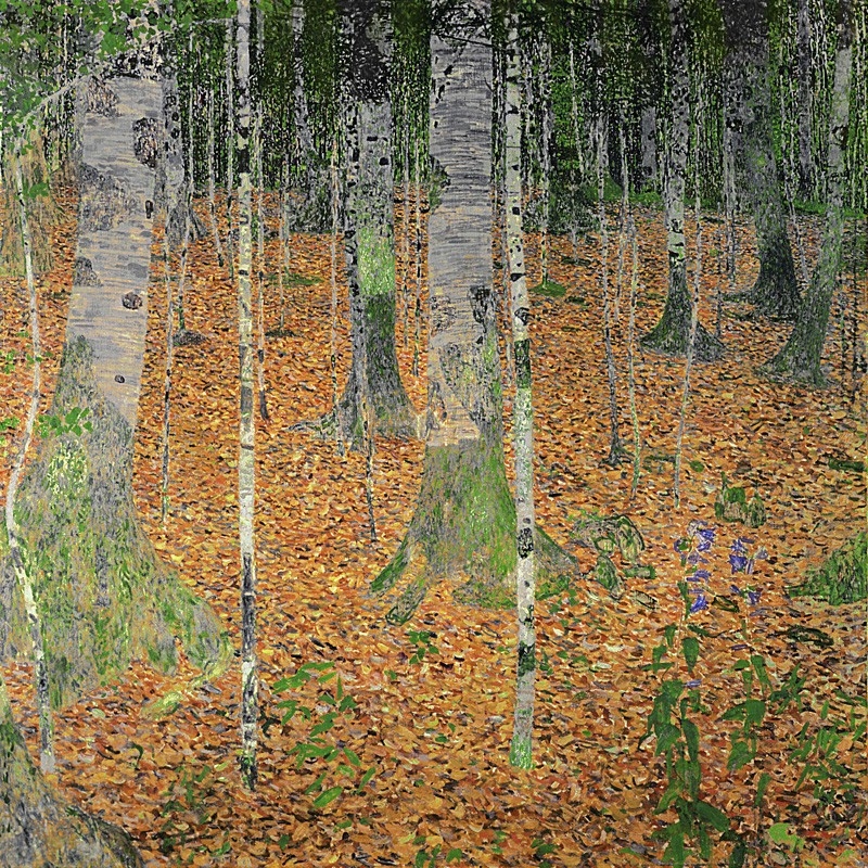 Wall Art Print And Canvas Gustav Klimt The Birch Wood
