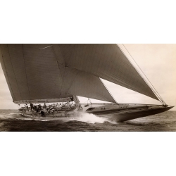 Tableau sur toile. Edwin Levick, J Class Sailboat, 1934