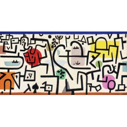 Cuadro abstracto en canvas. Paul Klee, Rich Harbour (detalle)
