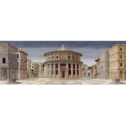 Wall art print and canvas. Piero Della Francesca, The ideal city (detail)