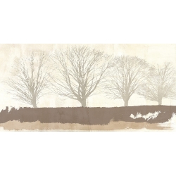 Wall art print and canvas. Alessio Aprile, Tree Lines Neutral
