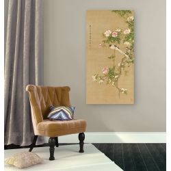 Wall art print and canvas. Flowers and Birds
