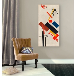 Cuadro abstracto en canvas. Kasimir Malevich, Casa en Construcción