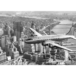 Cuadro, fotografía, en canvas. Anónimo, Avión en vuelo sobre Manhattan, Nueva York