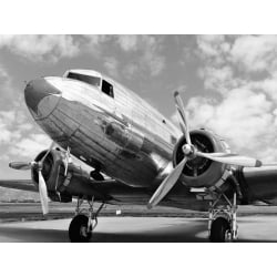 Cuadro, fotografía, en canvas. Anónimo, Avión DC-3 en campo aéreo, Arizona