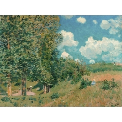 Tableau sur toile. Alfred Sisley, La route de Versailles à Saint-Germain