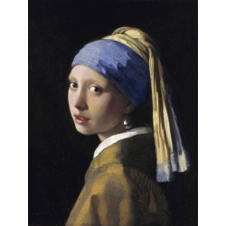 Quadro, stampa su tela. Jan Vermeer, La ragazza con l'orecchino di perla