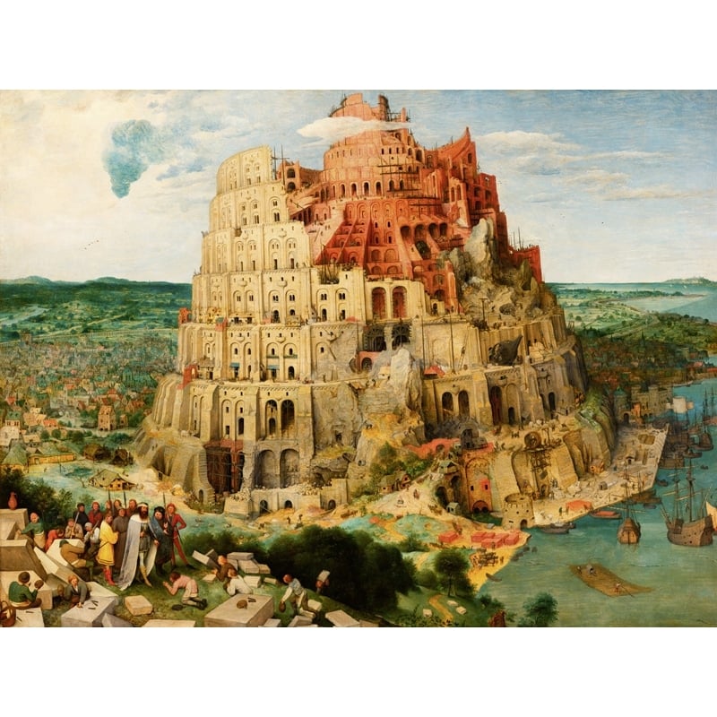 Wall art print and canvas. Bruegel the Elder, The Tower of Babel