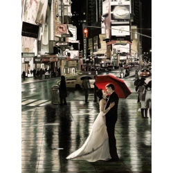 Cuadro romantico en canvas. Pierre Benson, Amor en Nueva York (detalle)