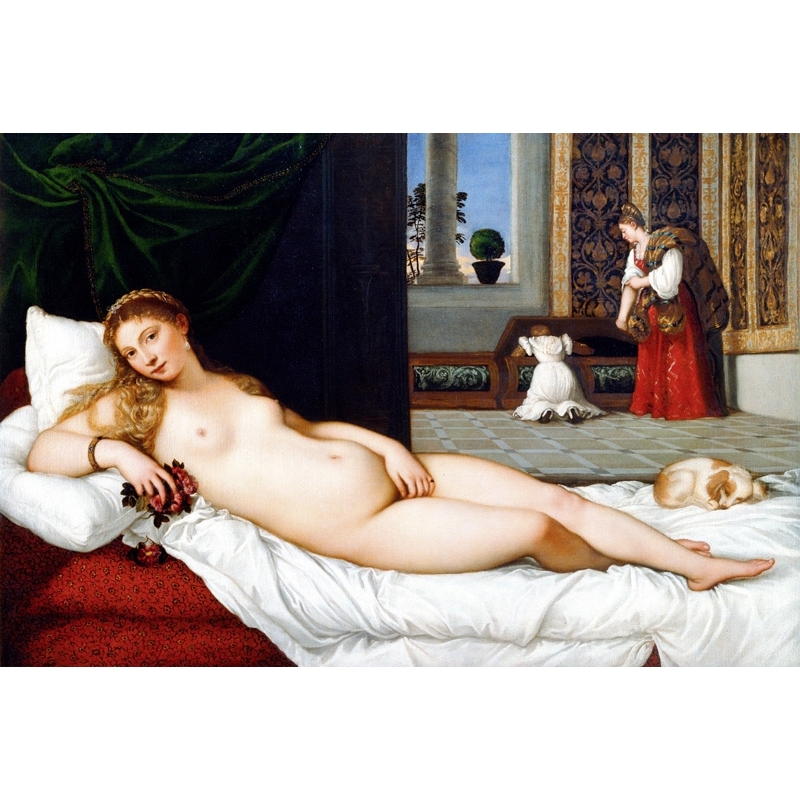 Tableau sur toile. Tiziano, La Vénus d'Urbino