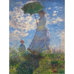 Tableau sur toile. Claude Monet, Femme à l’ombrelle