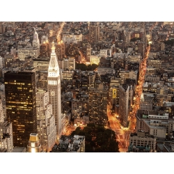Tableau sur toile. Vue aérienne du Flatiron Building, New York