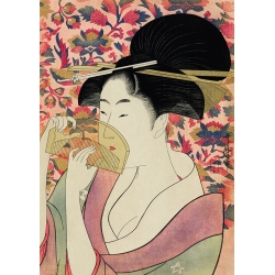 Quadro, stampa su tela. Utamaro Kitagawa, Cortigiana