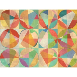 Cuadro abstracto geometrico en canvas. Kaj Rama, Chromatic Adventures