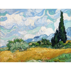 Tableau sur toile. Vincent van Gogh, Champ de blé avec cyprès