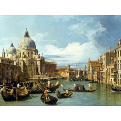 Quadro, stampa su tela. Canaletto, L'ingresso del Grand Canal, Venezia