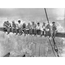 Cuadro en canvas, fotos historicas. Almuerzo en lo Alto de un Rascacielos