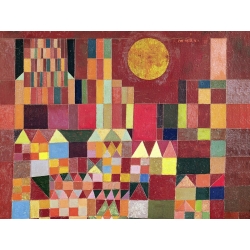 Cuadro abstracto en canvas. Paul Klee, Castle and Sun (detalle)
