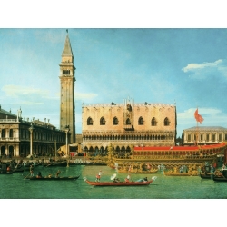 Tableau sur toile. Canaletto, Bucintoro au quai le jour de l'Ascension