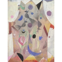 Cuadro abstracto en canvas. Paul Klee, Persian Nightingales