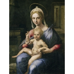 Wall art print and canvas. Giulio Romano, Virgin and Child