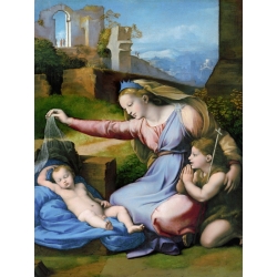 Wall art print and canvas. Raffaello, The Madonna of the Blue Diadem
