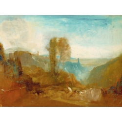 Tableau sur toile. Turner William, Tivoli, le Cascatelle