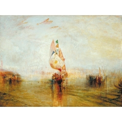 Tableau sur toile. Turner William, Le soleil de Venise se couche