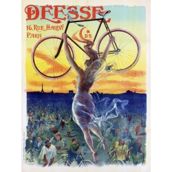 Cuadros vintage en canvas. Anónimo, Bicycle Déesse, 1898