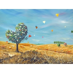 Whimsical Wall Art Print and Canvas. Love is in the air