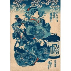 Tableau sur toile. Kuniyoshi Utagawa, Tamaya uchi Usugumo