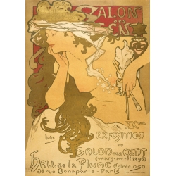 Tableau sur toile, poster, affiche. Alphonse Mucha, Salon des Cent