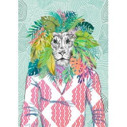 Tableau avec lion. Toile et affiche. Matt Spencer, King of the Jungle