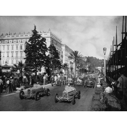 Cuadro foto de época. Salida del Gran Premio de Niza, 1933