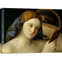 Wall art print and canvas. Giovanni Bellini, Young woman in the mirror (detail)