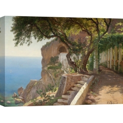 Wall art print and canvas. Carl Frederic Aagaard, Pergola in Amalfi