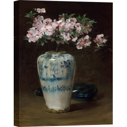 Cuadro en canvas. William Merritt Chase, Azalea rosada: florero chino